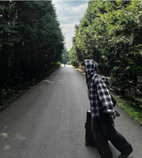 shea hooded checkered shirt