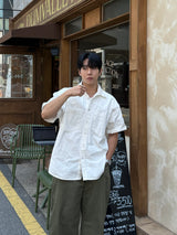 Cozy western cotton short sleeve shirt
