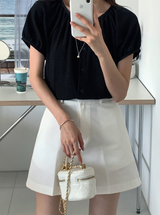 Weekly Wrinkle Shirring Blouse / 2 colors