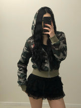 スターカモクロップフーディ(zip-up)