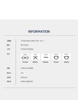 Knouun Square titanium glasses CODE. 103. C Brown