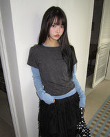 Seel Tone-Block Layered Long Sleeve T-Shirt
