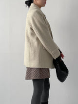 [wool95%] サンダーカラーウールハーフコート