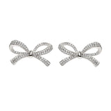 Ribbon Pave Earrings