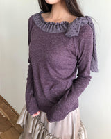 ベルティック ドットリボン オフショルダー Tシャツ