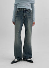 [B-DENIM] ノンスパンブーツカット 028