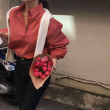 [High density fabric] ブリテンボキシーフィットオータムコットンシャツ