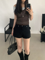 [set] ヴァイラ レース ホルターネック 半袖 Tシャツ セット