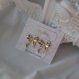 バレリーナリボンピアス - Gold Color