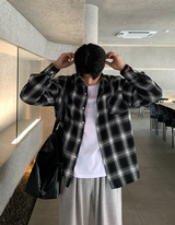 ライフインターシーズンエアーチェックシャツ