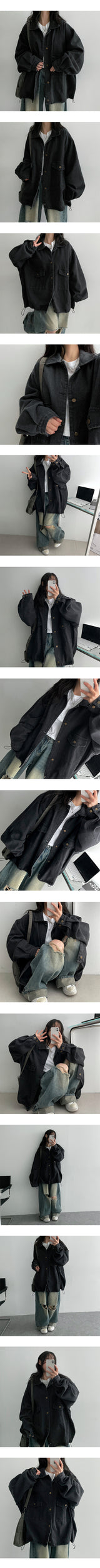 Poli Pocket Boxy Denim Jacket (2 colors)