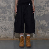 CROSS POCKET BERMUDA PANTS (BLACK) F25ZD975