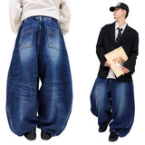 リアルビッグバルーンスナップデニムパンツ