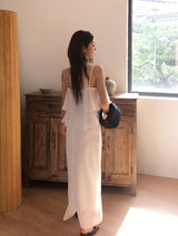 Masion tie maxi skirt