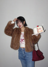 シャドウファージャケット (IVORY, BROWN 2COLORS!)