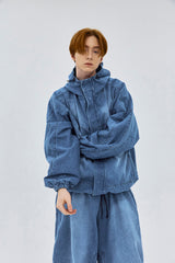 DSXBS WAX REAL DENIM HOODED JACKET