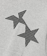 TWIN STAR APPLIQUE HOODIE GREY(CV2FFUM401A)