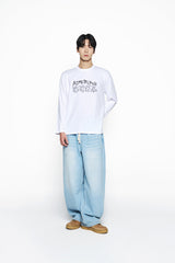 25SS DESTROYED DENIM BANDING PANTS LIGHT BLUE