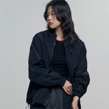CURVE NYLON WIND BREAKER Black