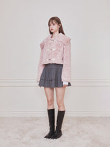 Bebe sailor fur jacket (Pink)