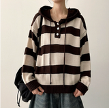 Beaded Dangara Snap Knit Hooded