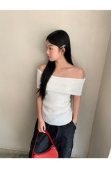 パーティーパールオフショルダー半袖Tシャツ