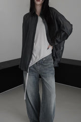 see-through overfit twinkle shirt (4color)