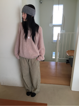 リークストライプワイドパンツ(2c)
