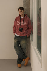 Pigment Wave Logo Hood - Indipink