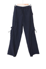 string pocket nylon pants