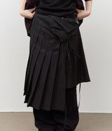 (W) Has Pleats Wrap Skirt