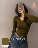 [MADE]Cloi wool ribbed knitwear