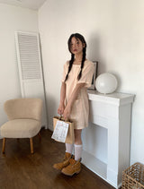 SOFT FLOWER BUTTON DRESS (2C)