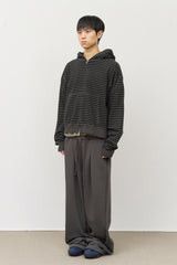 Peter Pigment Striped Zip Hoodie