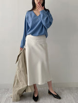Gomez Satin Mermaid Long Skirt