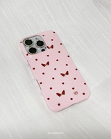 ハートドットウィングスマホケース