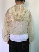 Frill Hoodie Dot Jumper (3color)