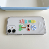 so cute day clear jellhard phone case