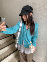 Rimoha Summer Hood Knit Zip-Up