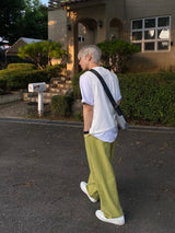 Pink light green pants pastel cotton balloon pants 3C