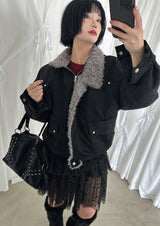 DOT MESH LAYERED CAN CAN SKIRT (IVORY, BLACK 2COLORS!)