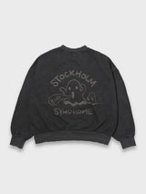 GHOST SWEATSHIRT PIGMENT DYED - CHARCOAL