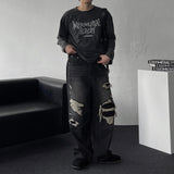 DP807699533145 フレームレタリング長袖Tシャツ
