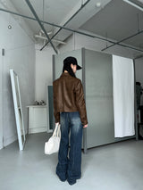 BACK POINT DENIM WIDE PANTS