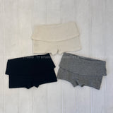 Wool flap shorts