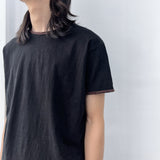 Black Brown Contrast Tee
