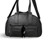 HALF MOON SHOULDER CROSS BAG_LARGE-Hybrid leather Black_black