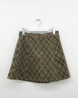 Liz Cutout Checkered Midi Skirt (2 Colors)