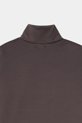 Jersey high-neck zip-up