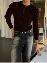[F/W] ウール70キャッシュマッスルヘンリーネックニット(3color)